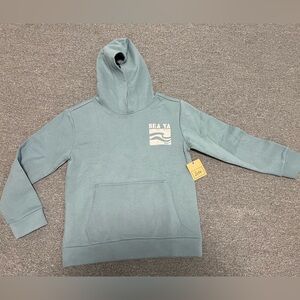 SEA YA Sage Green Kids' Hooded Pullover Sweatshirt